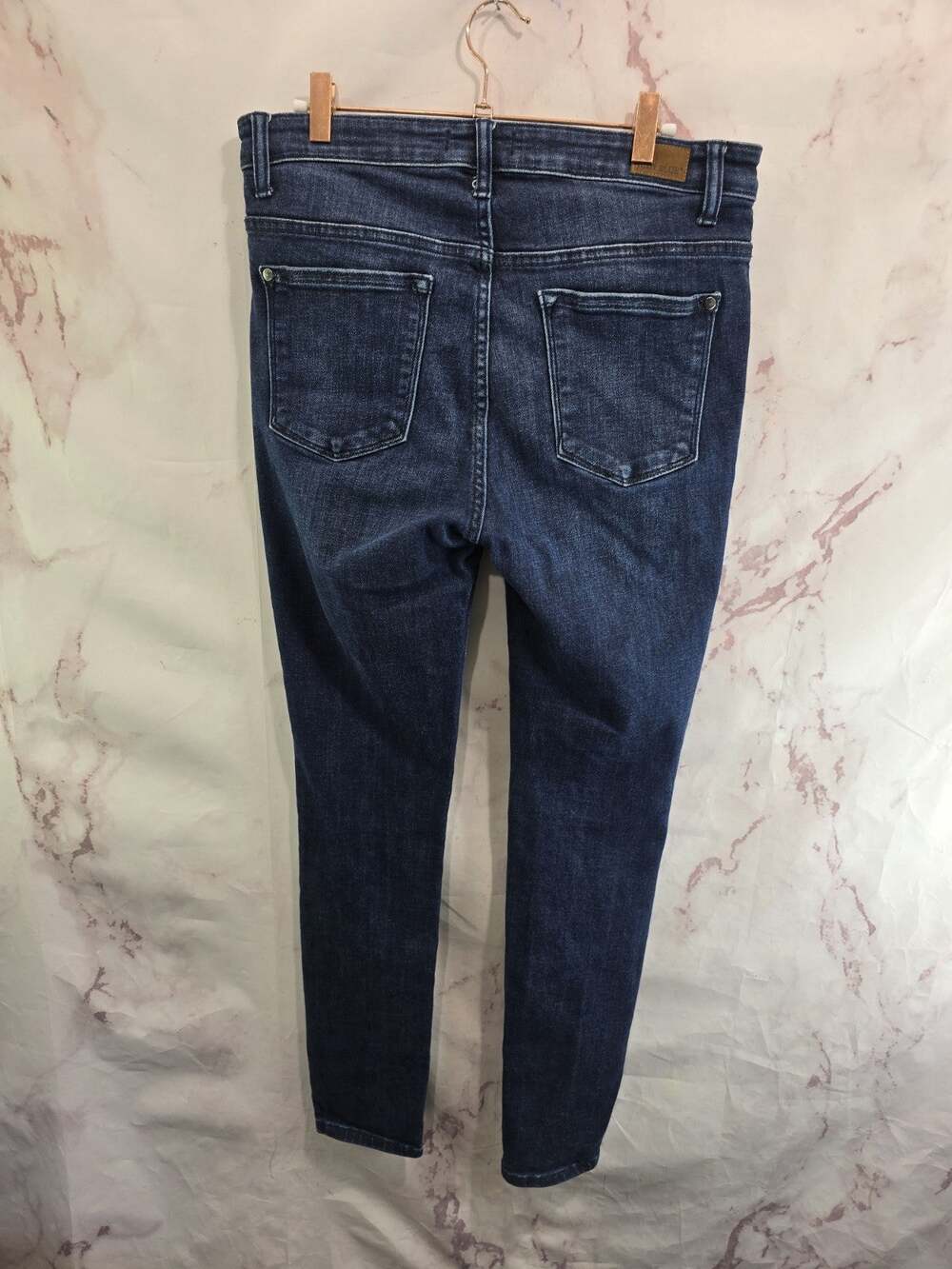 Judy Blue Jeans Women 31 13 X 28 High Rise Skinny Fit Denim Crop Dark Wash
